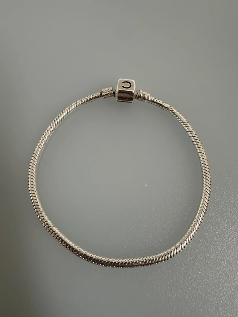 Pandora Silver Snake Chain Charm Bracelet made in Italy - Picture 2 of 8